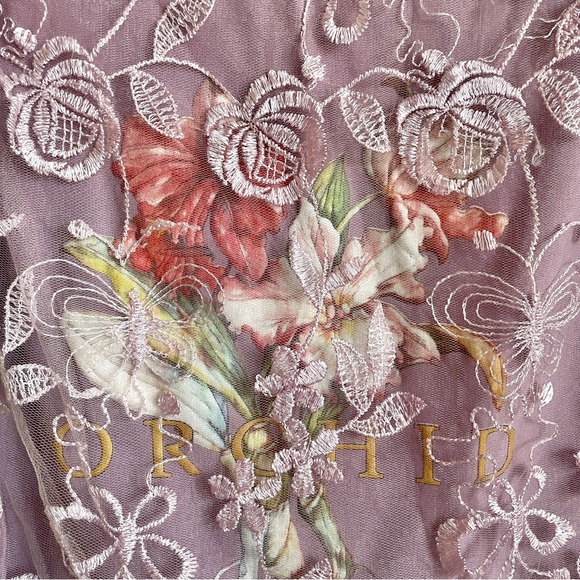 y2k mauve lace overlay tee small medium - Picture 2 of 4